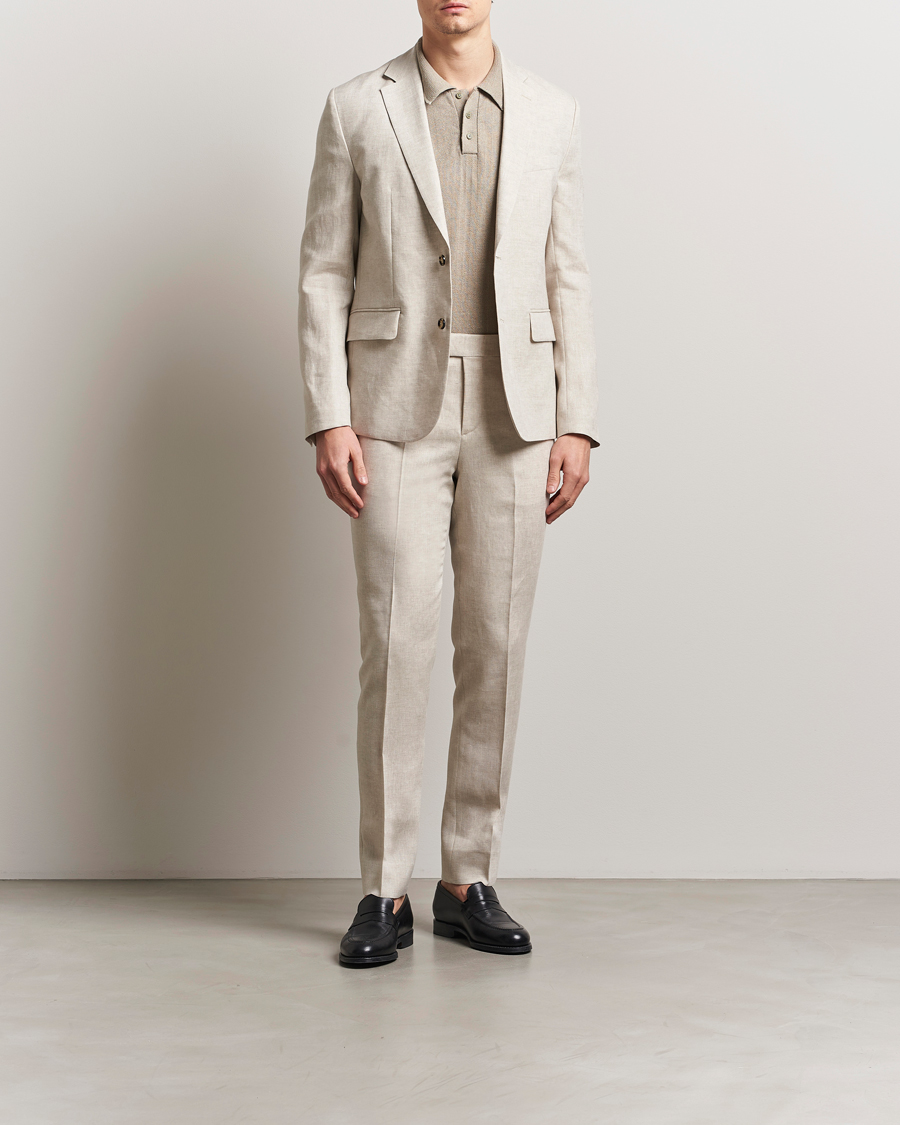 Mies | Housut | J.Lindeberg | Grant Super Linen Pants Moonbeam