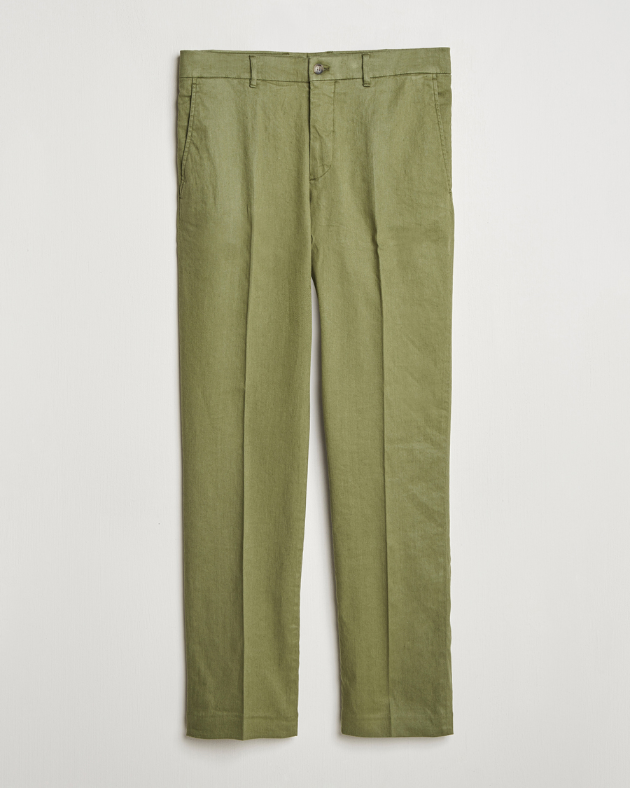 Mies | Housut | J.Lindeberg | Lois Linen Stretch Pants Olivinie