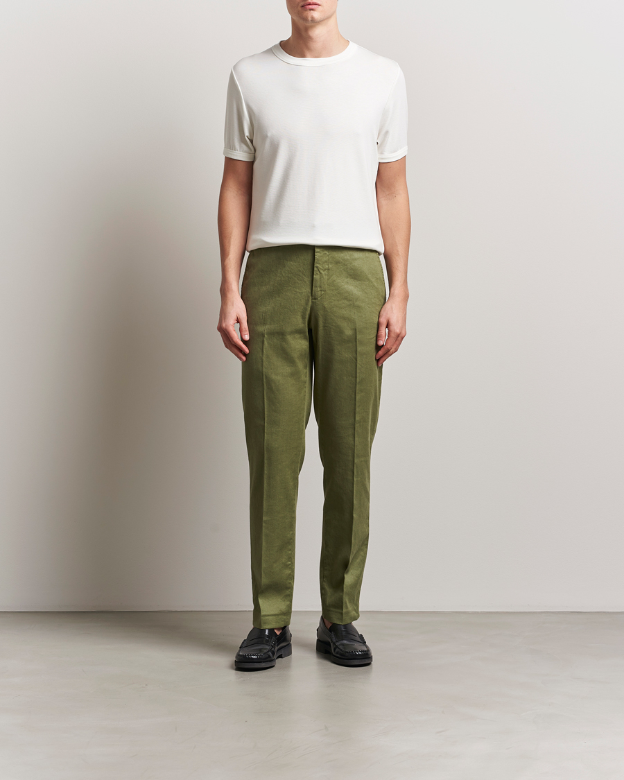 Mies | Housut | J.Lindeberg | Lois Linen Stretch Pants Olivinie