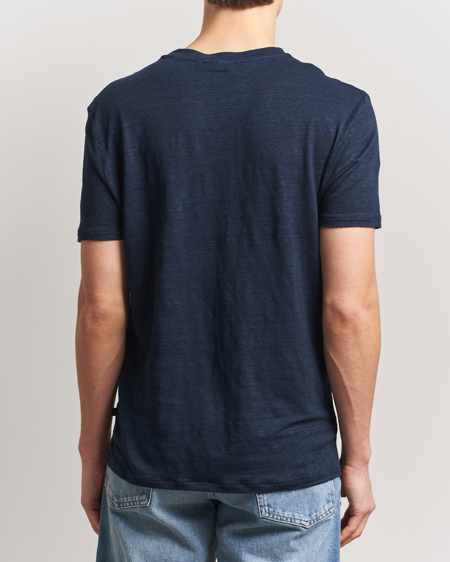 Mies | T-paidat | J.Lindeberg | Coma Linen T-Shirt Navy