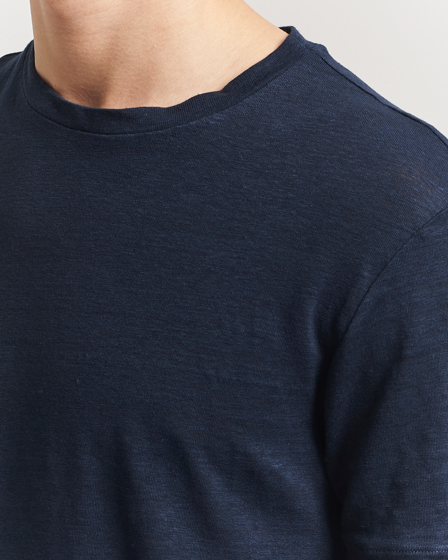 Mies | T-paidat | J.Lindeberg | Coma Linen T-Shirt Navy