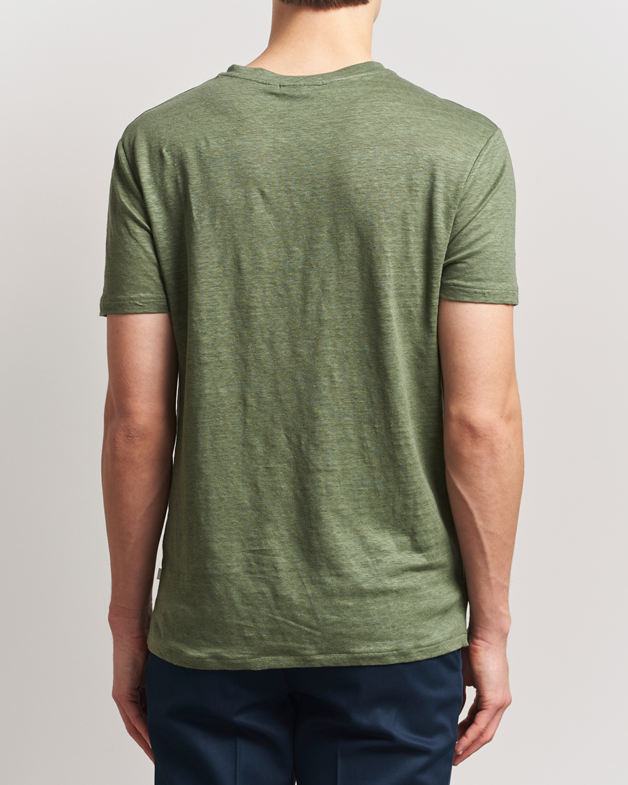 Mies | T-paidat | J.Lindeberg | Coma Linen T-Shirt Olivinie