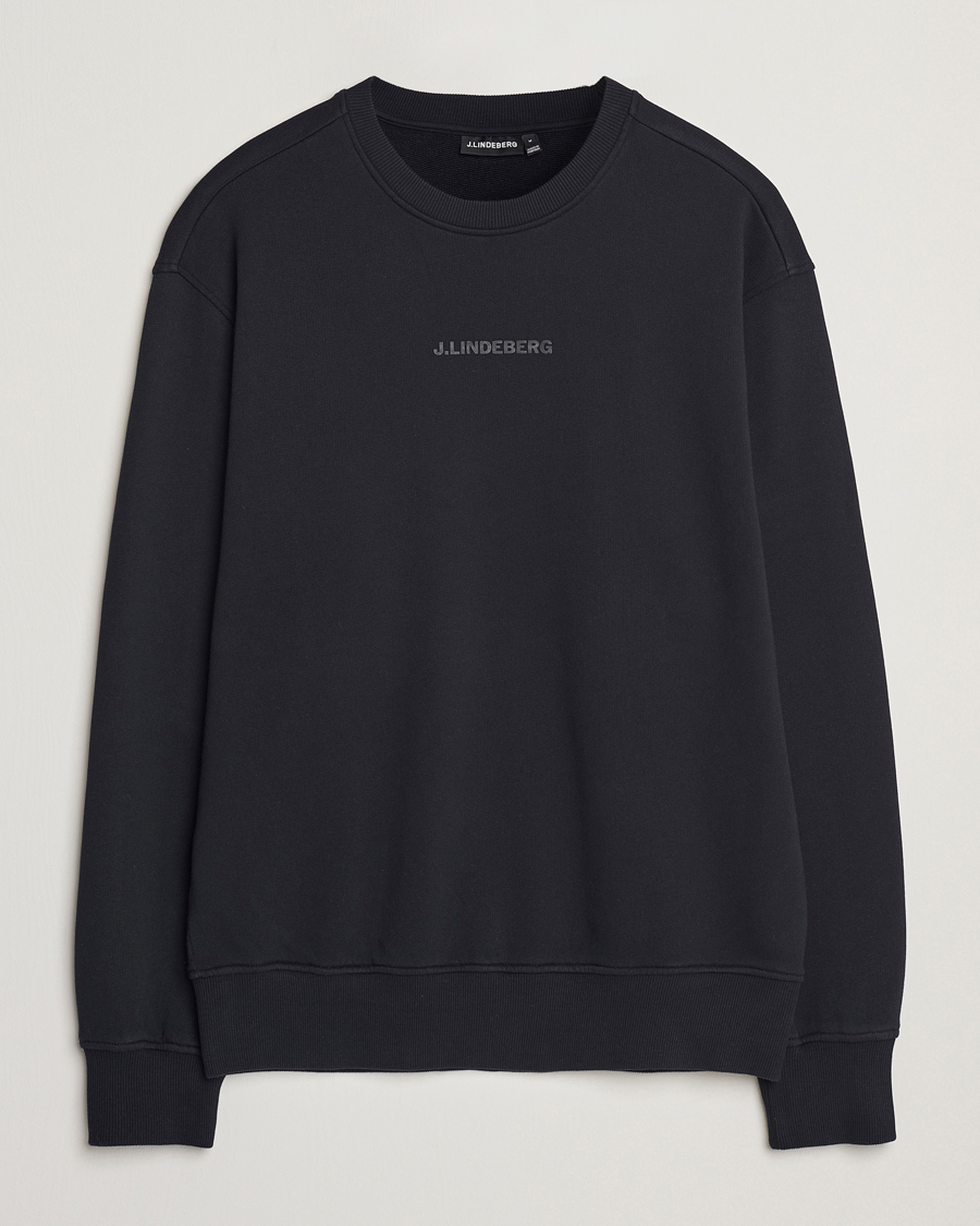 Mies | Puserot | J.Lindeberg | Callan Cotton Crew Neck Black