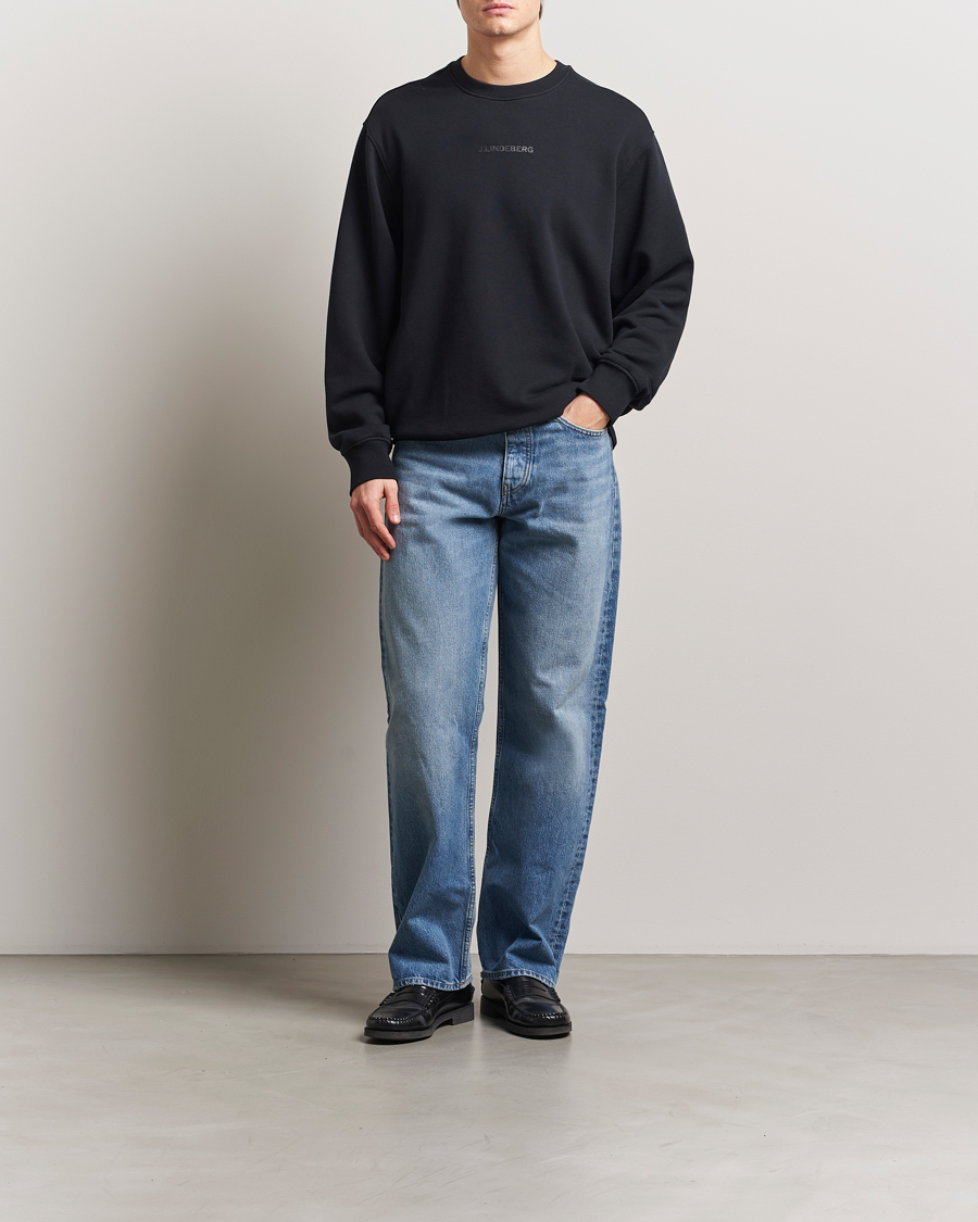 Mies | Puserot | J.Lindeberg | Callan Cotton Crew Neck Black