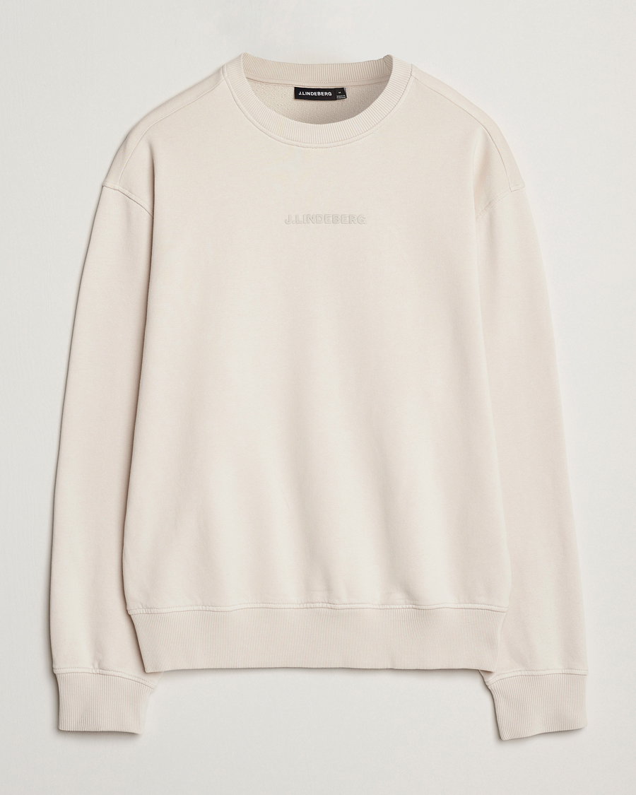 Mies | Puserot | J.Lindeberg | Callan Cotton Crew Neck Moonbeam
