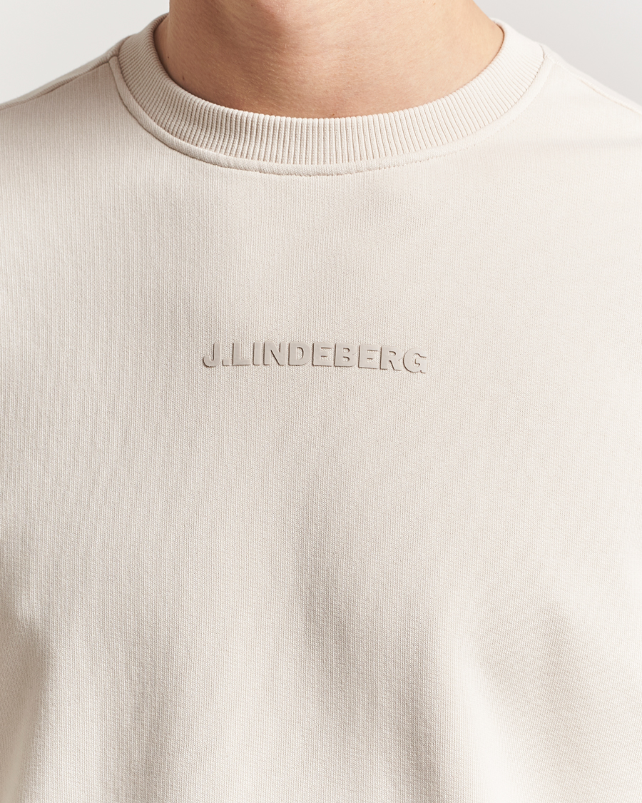 Mies | Puserot | J.Lindeberg | Callan Cotton Crew Neck Moonbeam