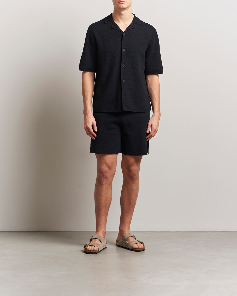 Mies | Kauluspaidat | J.Lindeberg | Sal Knitted Boucle Shirt Black