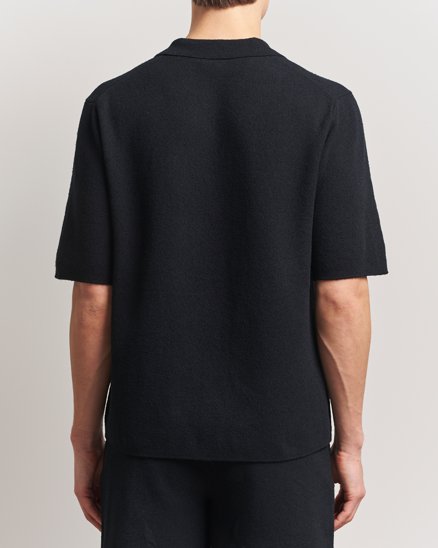 Mies | Kauluspaidat | J.Lindeberg | Sal Knitted Boucle Shirt Black