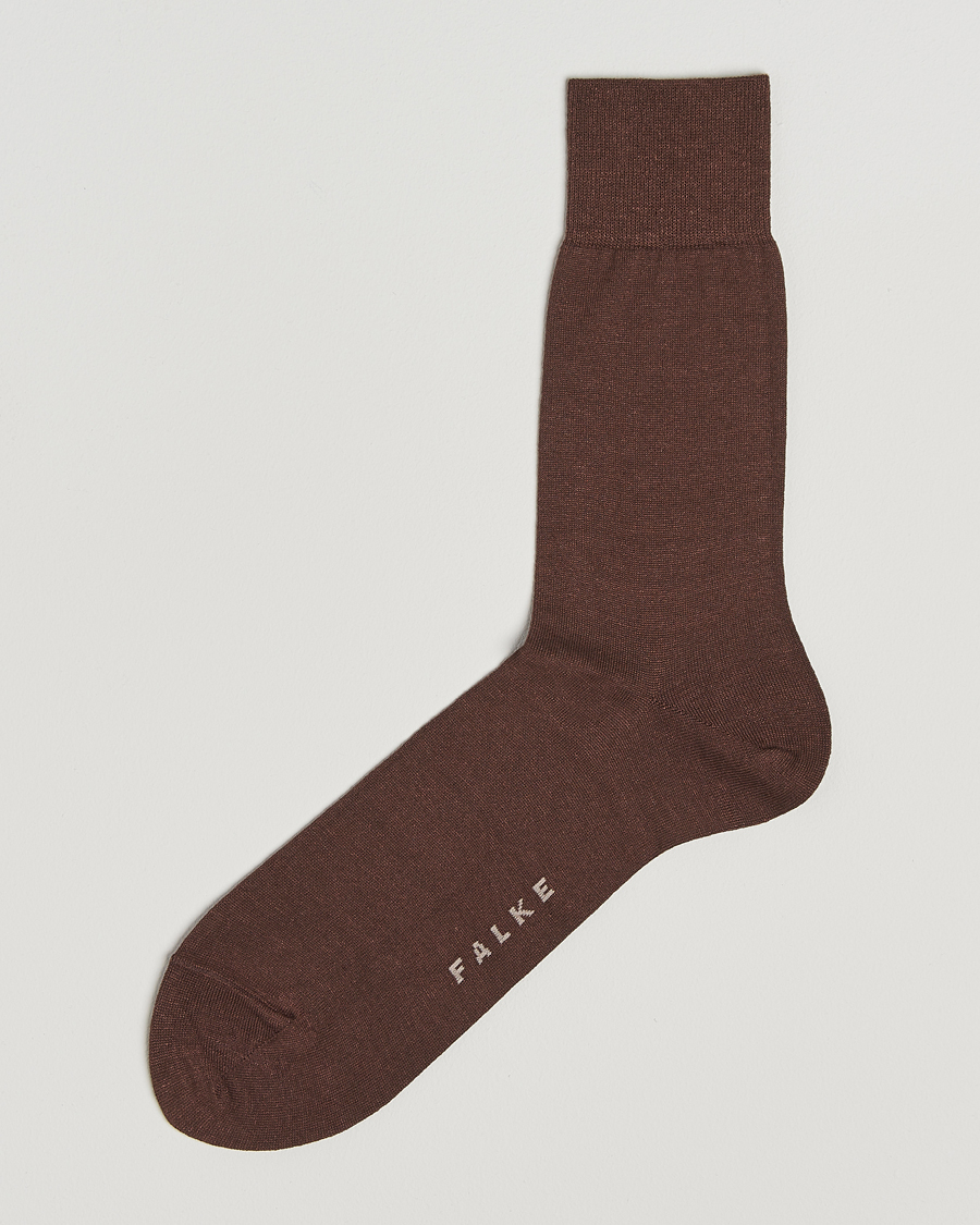 Mies | Alusvaatteet | Falke | Panama Linen/Cotton Sock Chocolate
