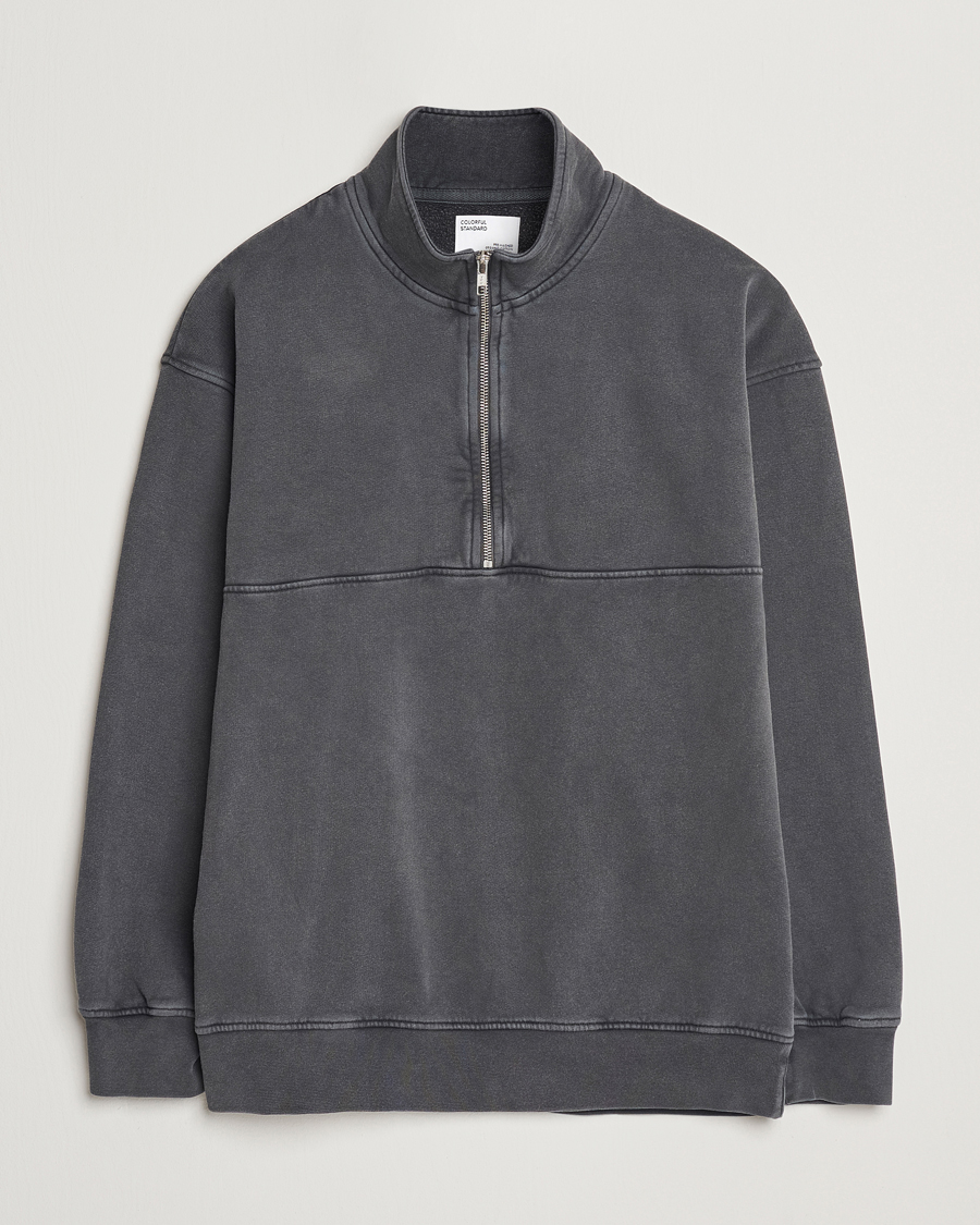 Mies | Puserot | Colorful Standard | Classic Organic Half-Zip Faded Black
