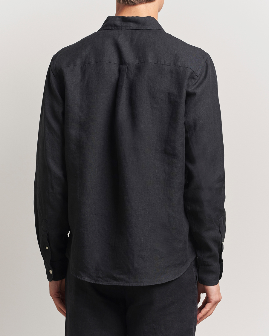 Mies | Kauluspaidat | Colorful Standard | Garment Dyed Linen Shirt Deep Black