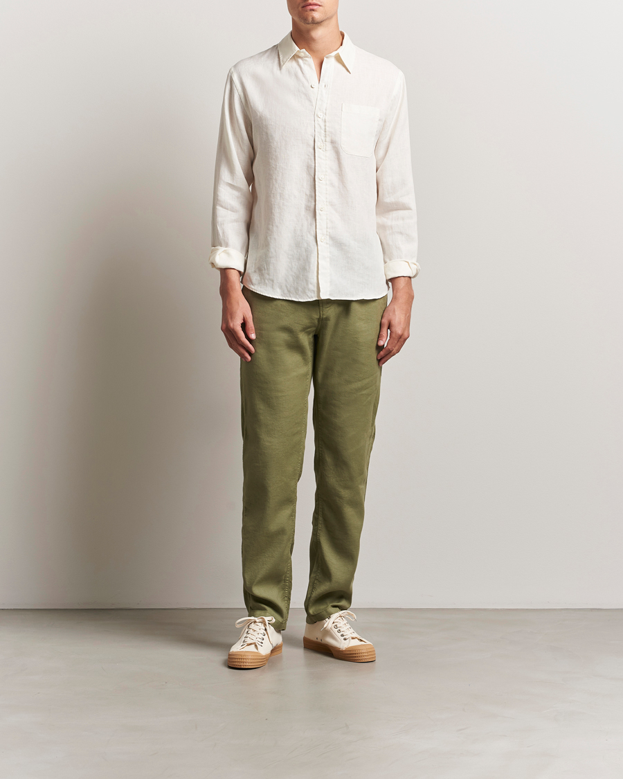 Mies | Kauluspaidat | Colorful Standard | Garment Dyed Linen Shirt Ivory White