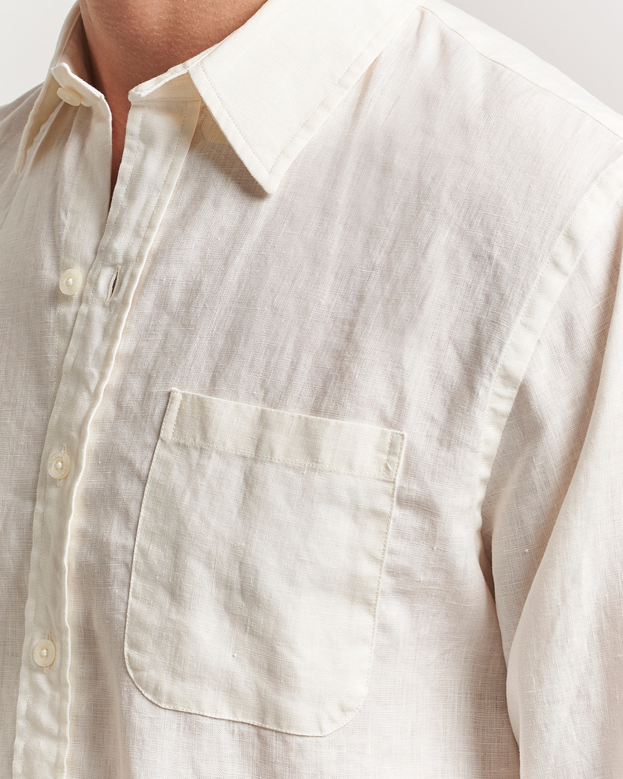 Mies | Kauluspaidat | Colorful Standard | Garment Dyed Linen Shirt Ivory White