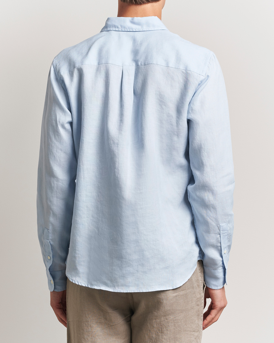 Mies | Kauluspaidat | Colorful Standard | Garment Dyed Linen Shirt Polar Blue