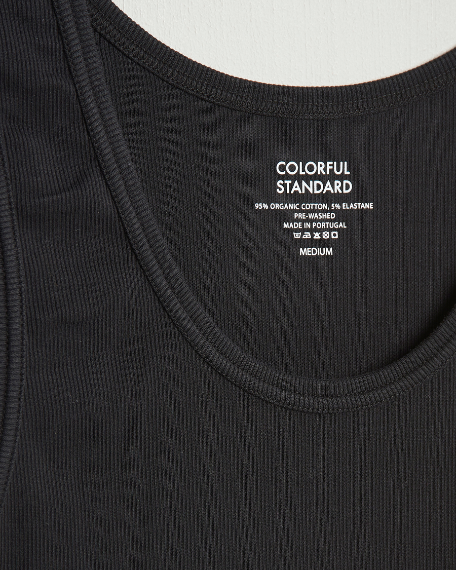 Mies | T-paidat | Colorful Standard | Organic Rib Tank Top Deep Black