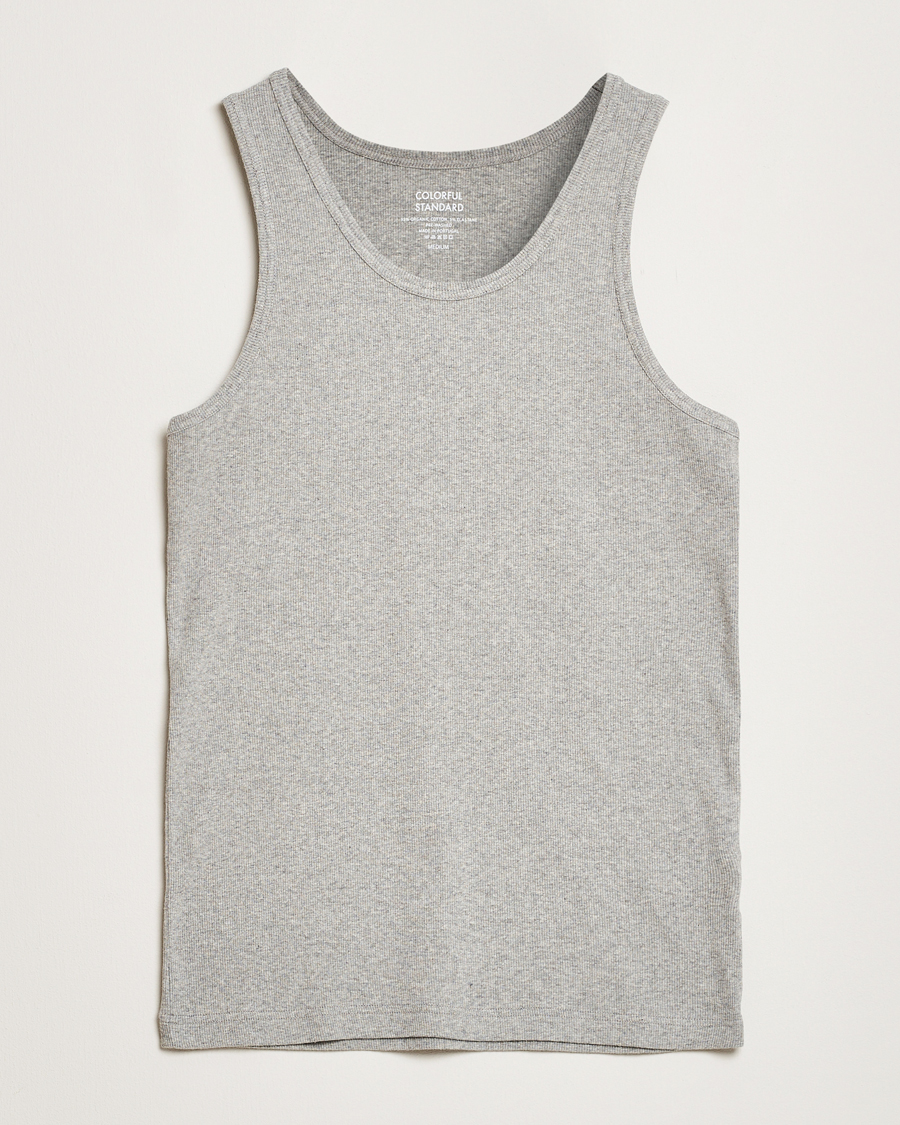Mies | T-paidat | Colorful Standard | Organic Rib Tank Top Heather Grey