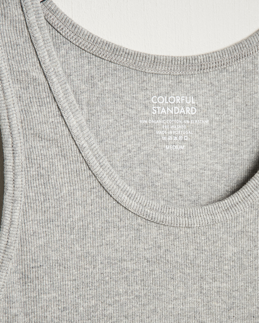 Mies | T-paidat | Colorful Standard | Organic Rib Tank Top Heather Grey