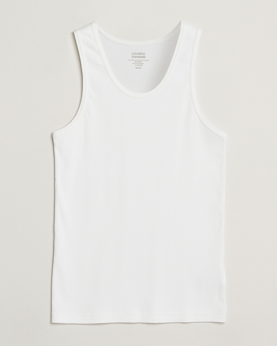 Mies | T-paidat | Colorful Standard | Organic Rib Tank Top Optical White