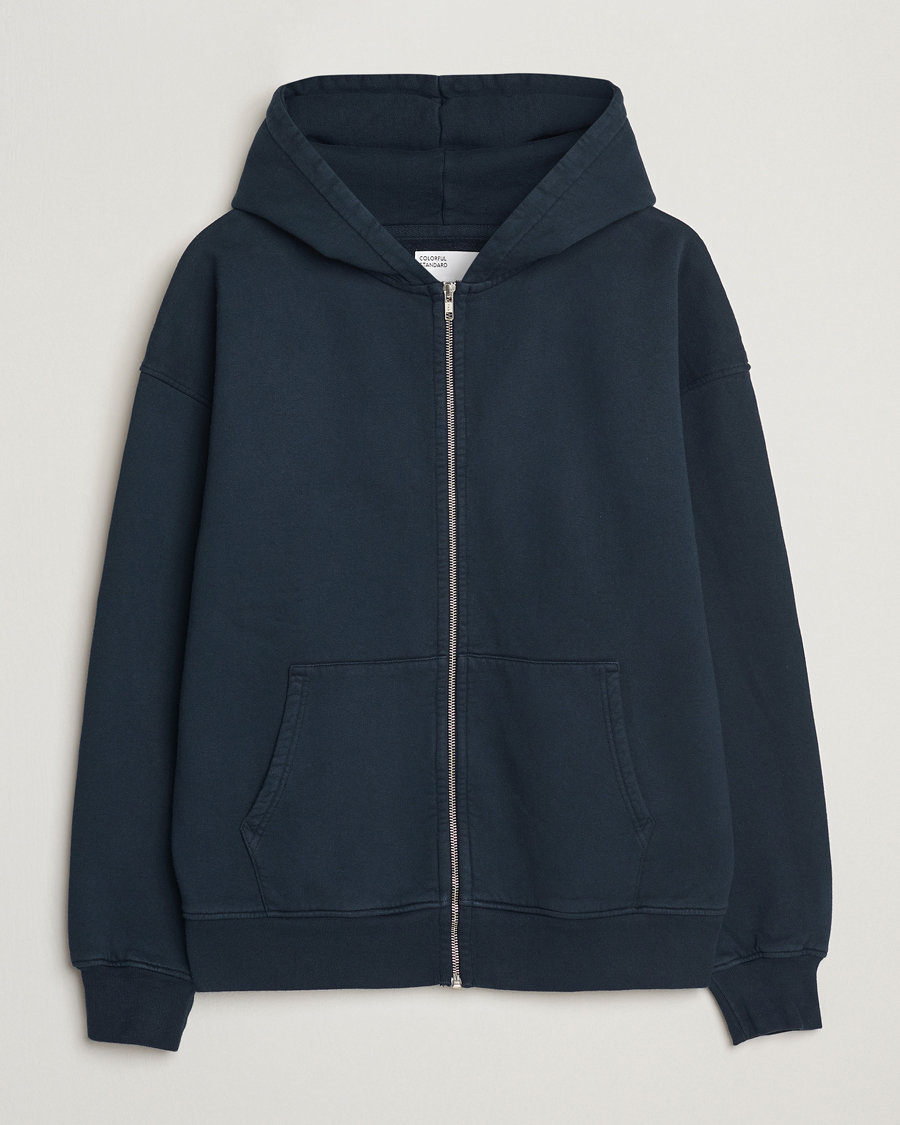 Mies | Puserot | Colorful Standard | Classic Organic Full Zip Hoodie Navy Blue