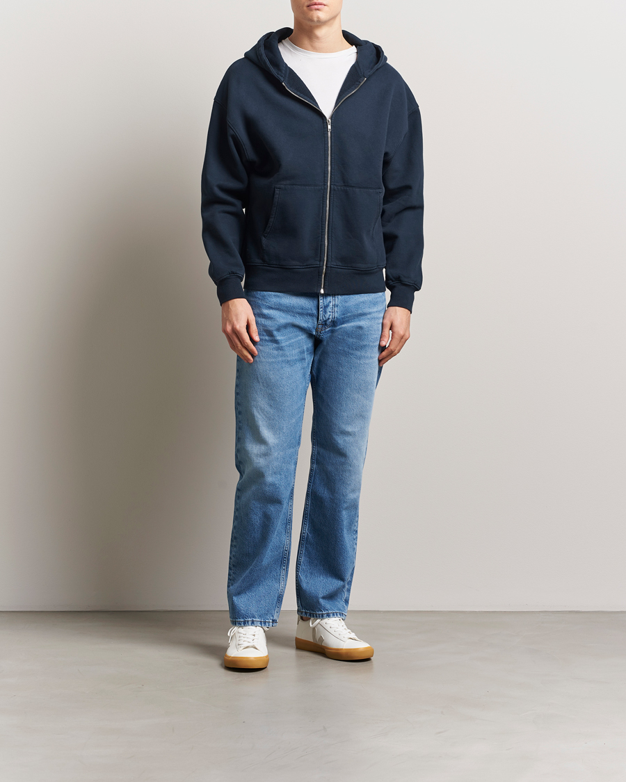 Mies | Puserot | Colorful Standard | Classic Organic Full Zip Hoodie Navy Blue
