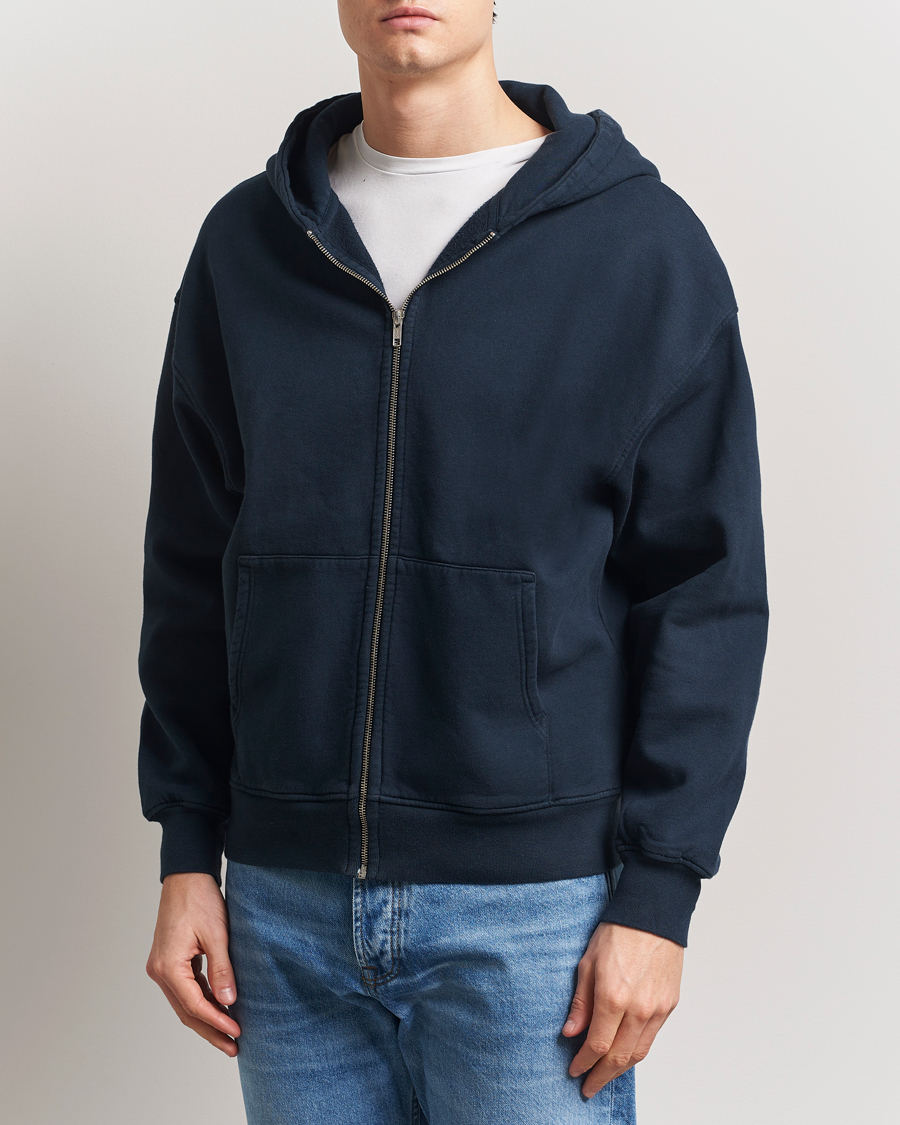 Mies | Puserot | Colorful Standard | Classic Organic Full Zip Hoodie Navy Blue