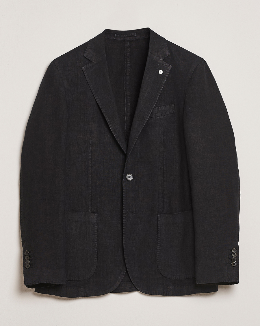 Mies | Pikkutakit | L.B.M. 1911 | Jack Regular Fit Linen Blazer Black
