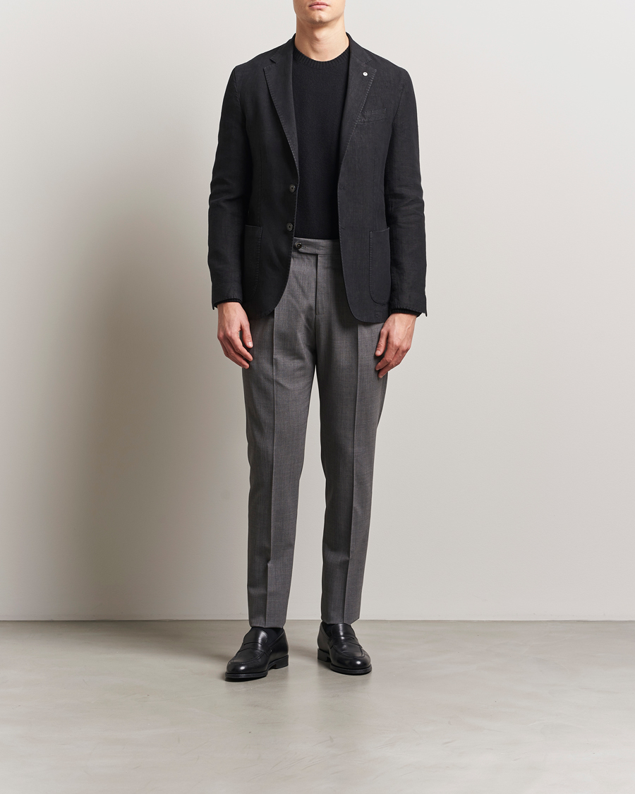 Mies | Pikkutakit | L.B.M. 1911 | Jack Regular Fit Linen Blazer Black