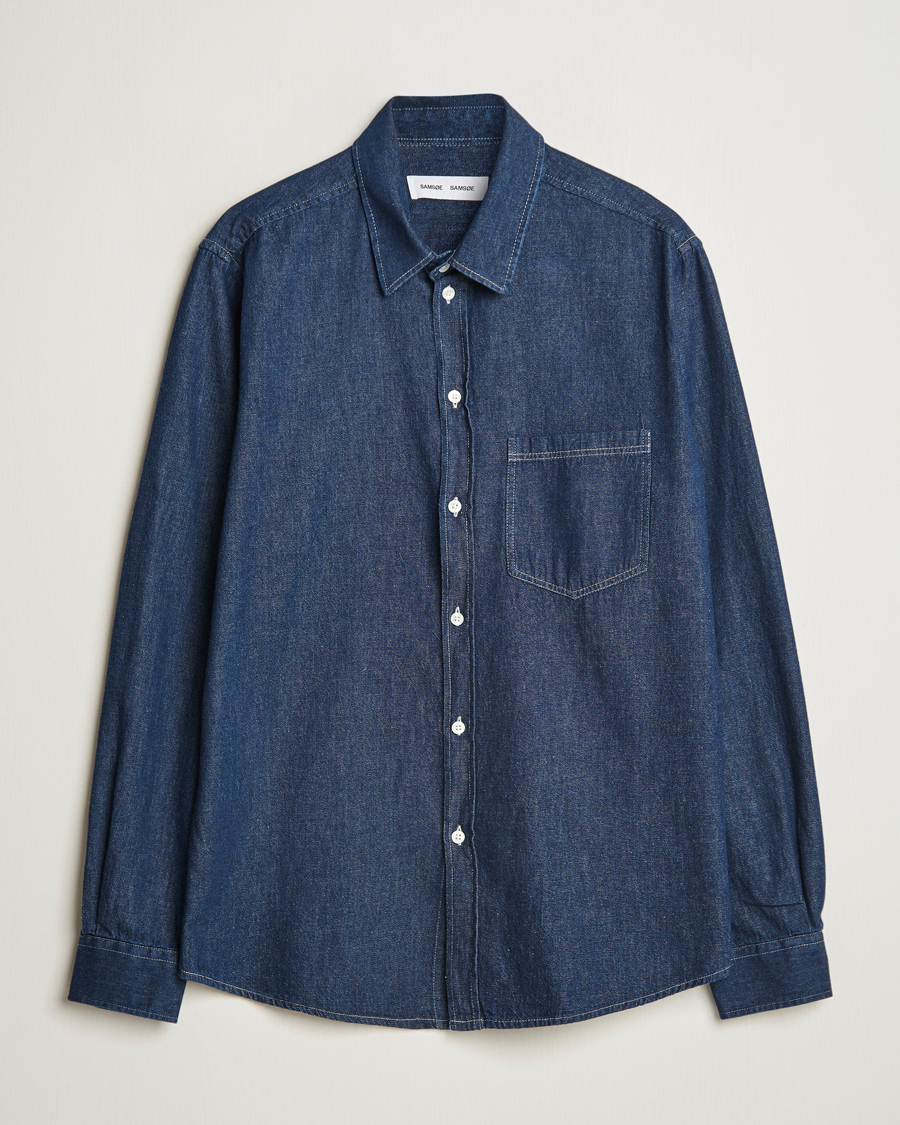 Mies | Kauluspaidat | Samsøe Samsøe | Ryan Chambray Shirt Salute Blue