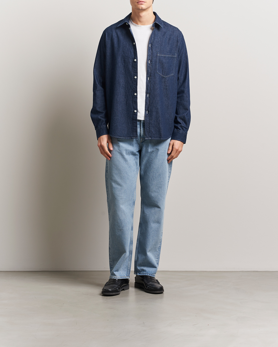 Mies | Kauluspaidat | Samsøe Samsøe | Ryan Chambray Shirt Salute Blue