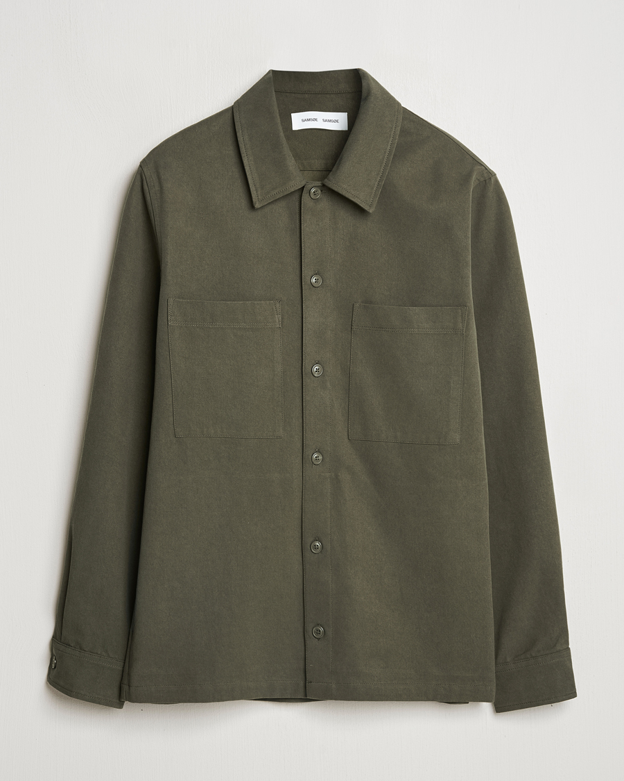 Mies | Kauluspaidat | Samsøe Samsøe | Sataka Overshirt Forest Night