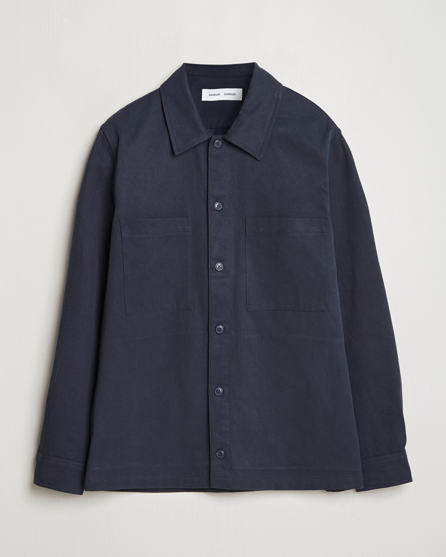 Mies | Kauluspaidat | Samsøe Samsøe | Sataka Overshirt Salute Blue