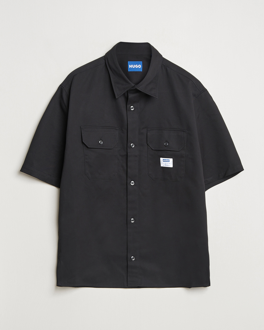 Mies | Kauluspaidat | HUGO | Ekyno Workwear Short Sleeve Shirt Black