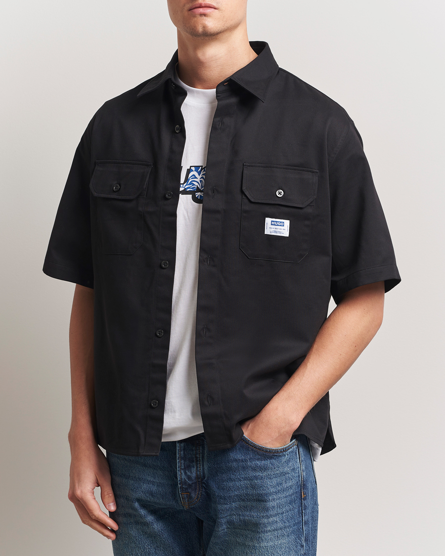 Mies | Kauluspaidat | HUGO | Ekyno Workwear Short Sleeve Shirt Black