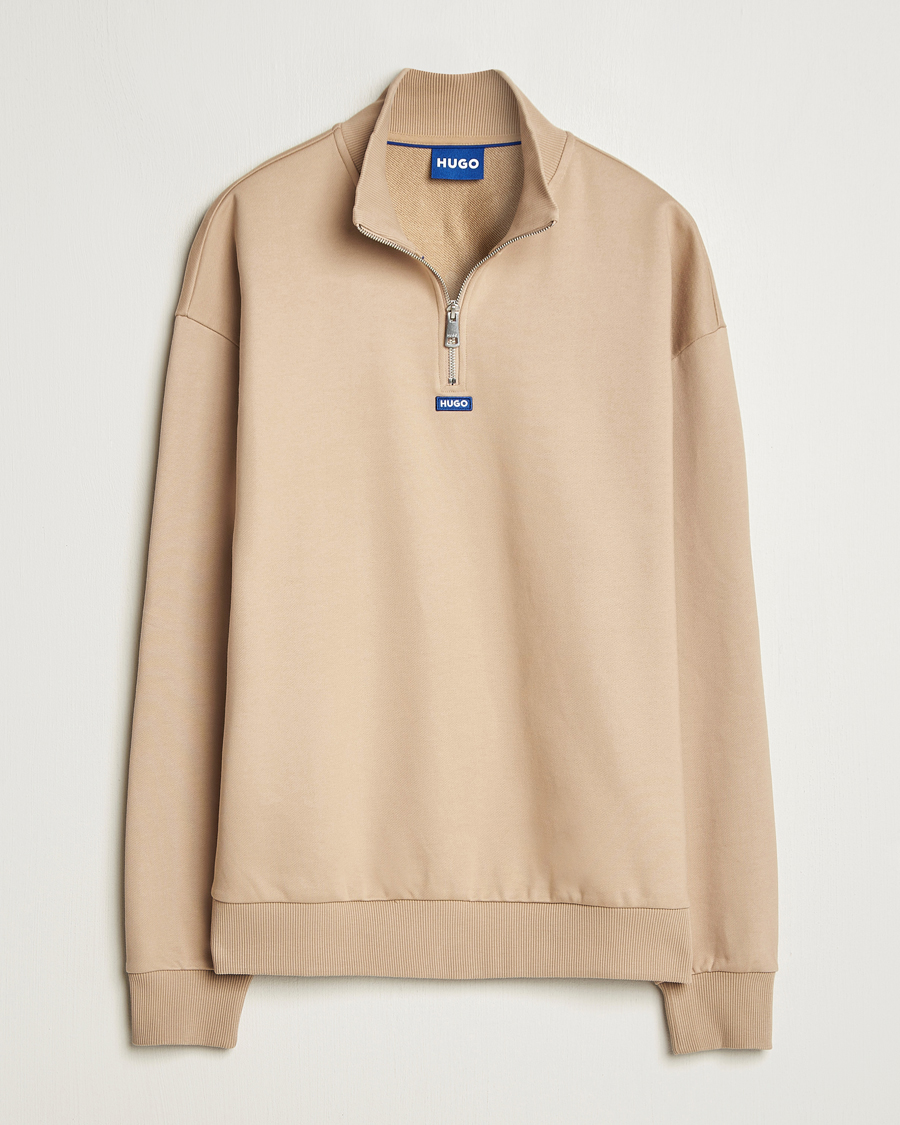Mies | Puserot | HUGO | Neeler Half Zip Sweatshirt Medium Beige