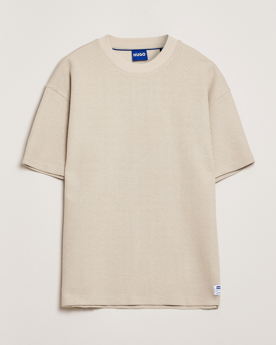 Mies | T-paidat | HUGO | Waffle Crew Neck T-Shirt Open White