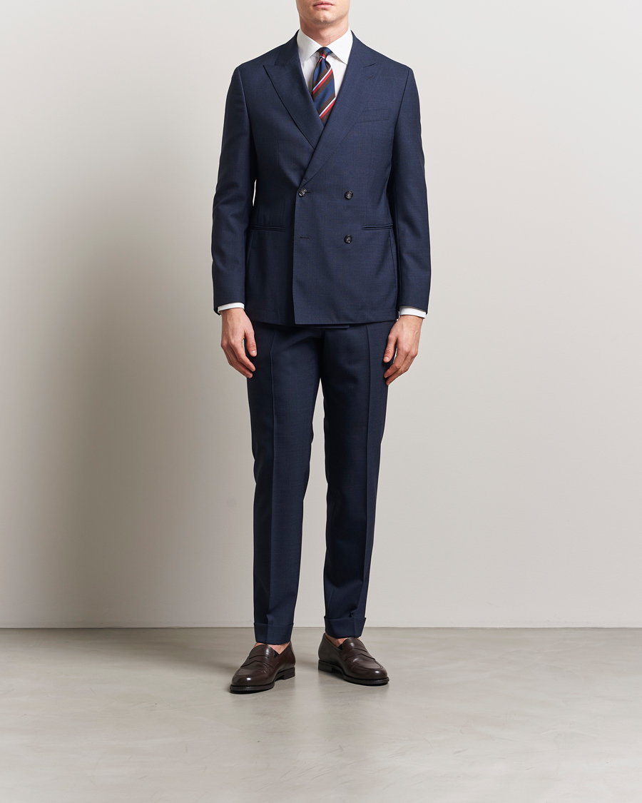 Mies | Puvut | BOSS BLACK | Huge Wool Double Breasted Suit Navy