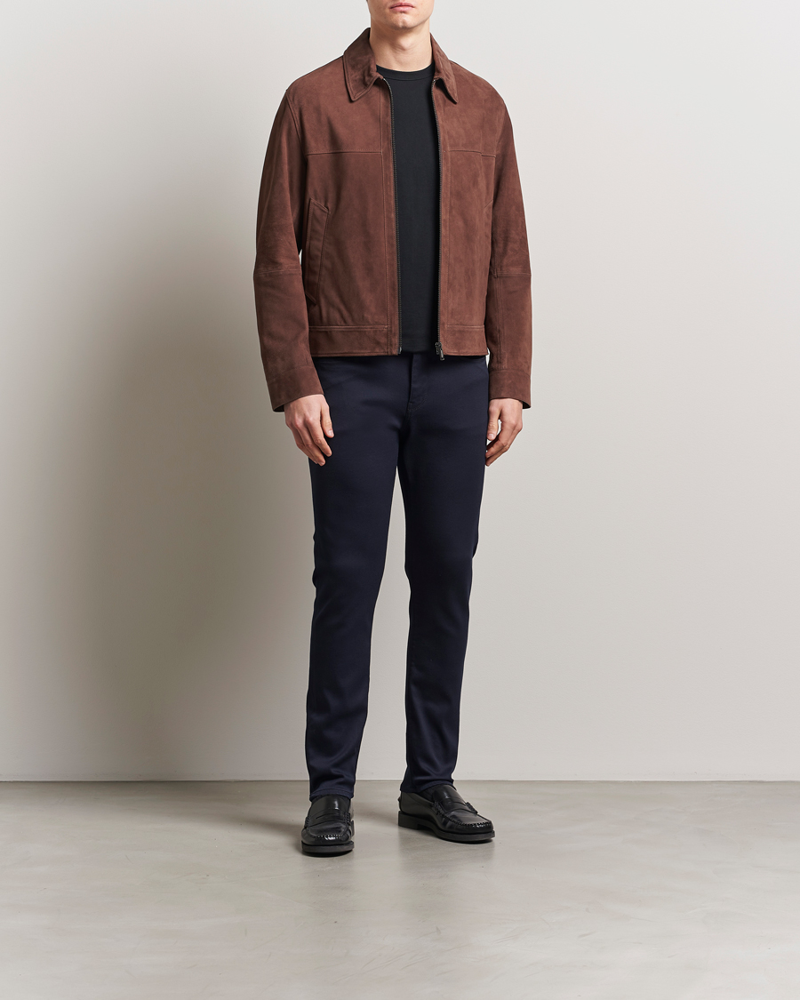 Mies | Takit | BOSS BLACK | Malbano Suede Jacket Dark Brown