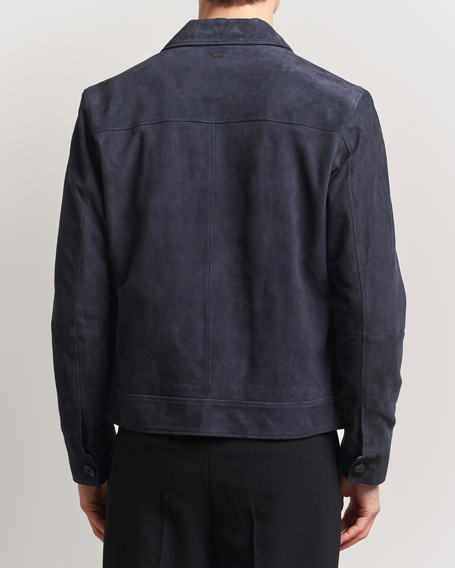 Mies | Takit | BOSS BLACK | Malbano Suede Jacket Dark Blue