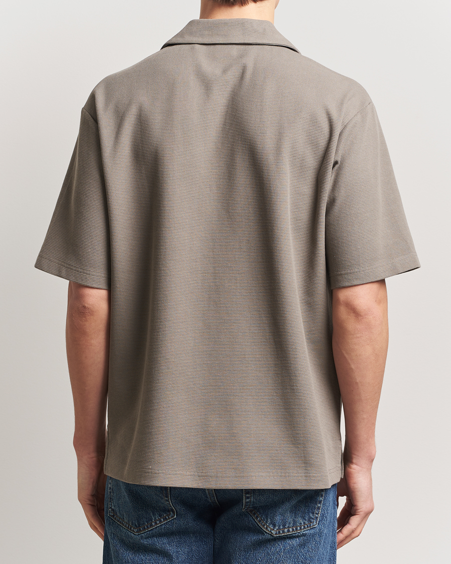 Mies | Kauluspaidat | BOSS ORANGE | Waffle Short Sleeve Shirt Open Beige