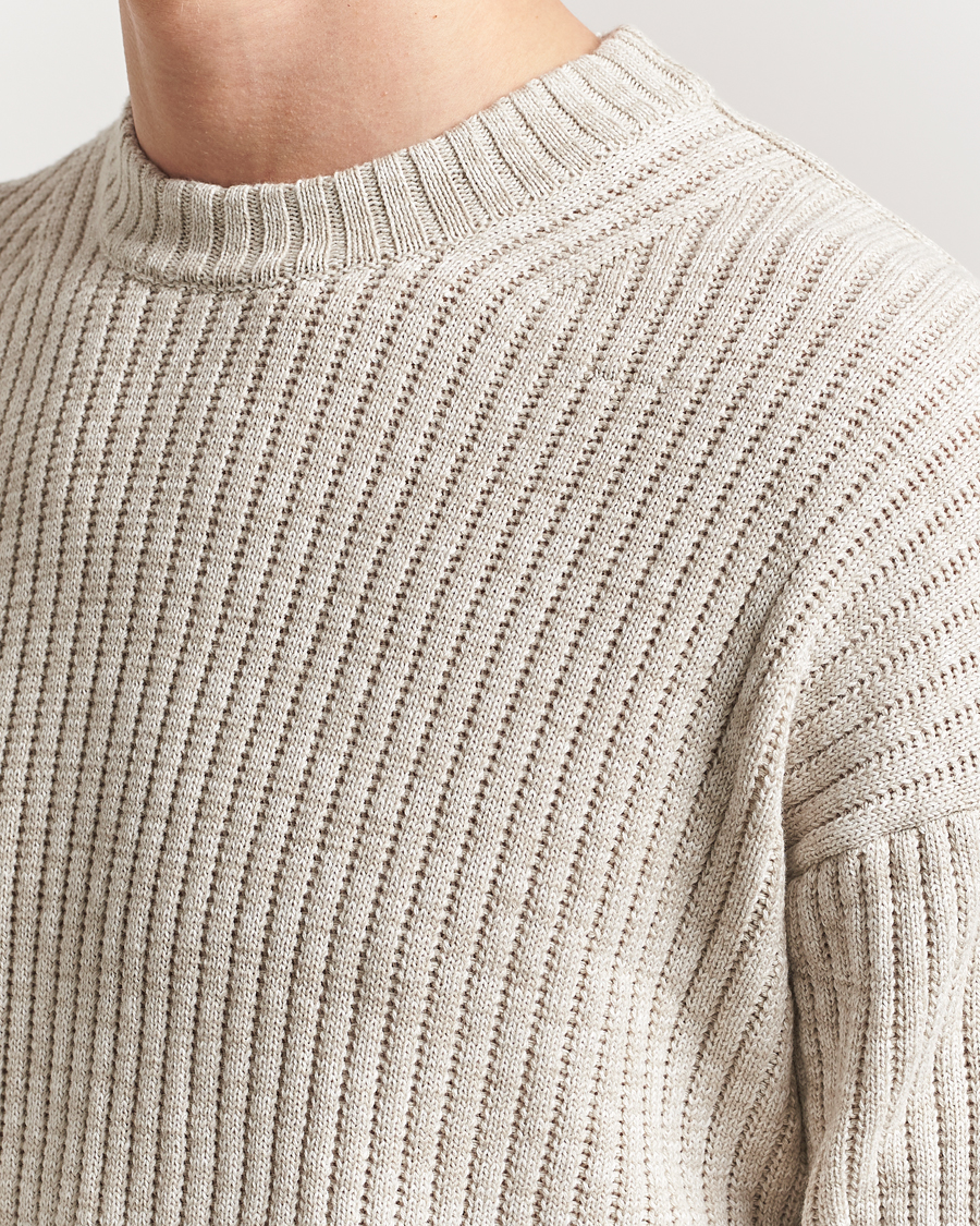 Mies | Puserot | BOSS ORANGE | Kesca Knitted Sweater Light Beige