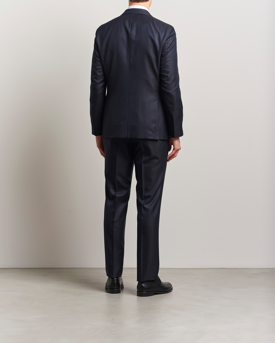 Mies | Puvut | BOSS CAMEL | Harvers Cotton/Silk Suit Dark Blue