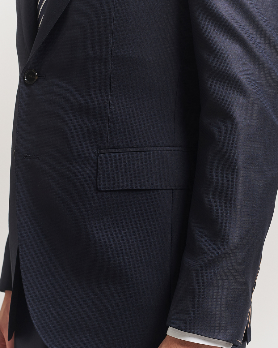 Mies | Puvut | BOSS CAMEL | Harvers Cotton/Silk Suit Dark Blue