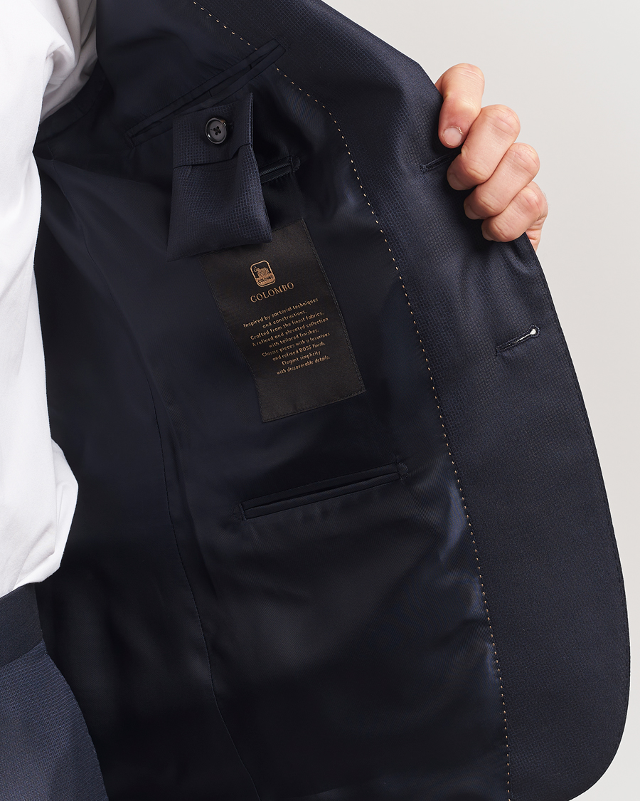 Mies | Puvut | BOSS CAMEL | Harvers Cotton/Silk Suit Dark Blue