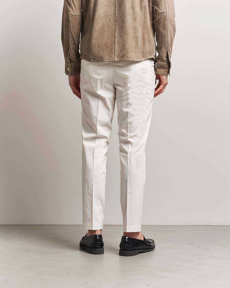 Mies | Housut | BOSS CAMEL | Kaiton Cotton Pleated Trousers Open White