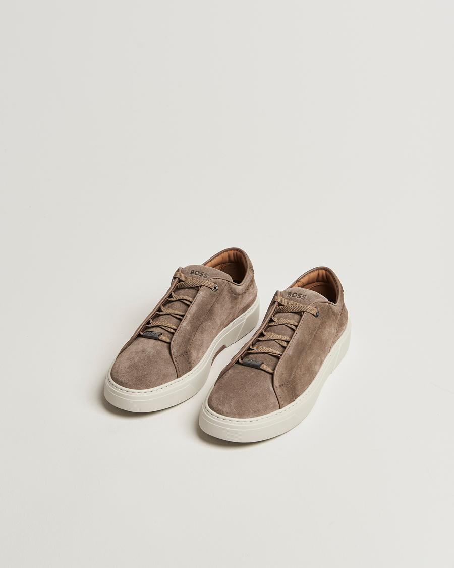 Mies | Tennarit | BOSS CAMEL | Gary Suede Sneaker Dark Beige