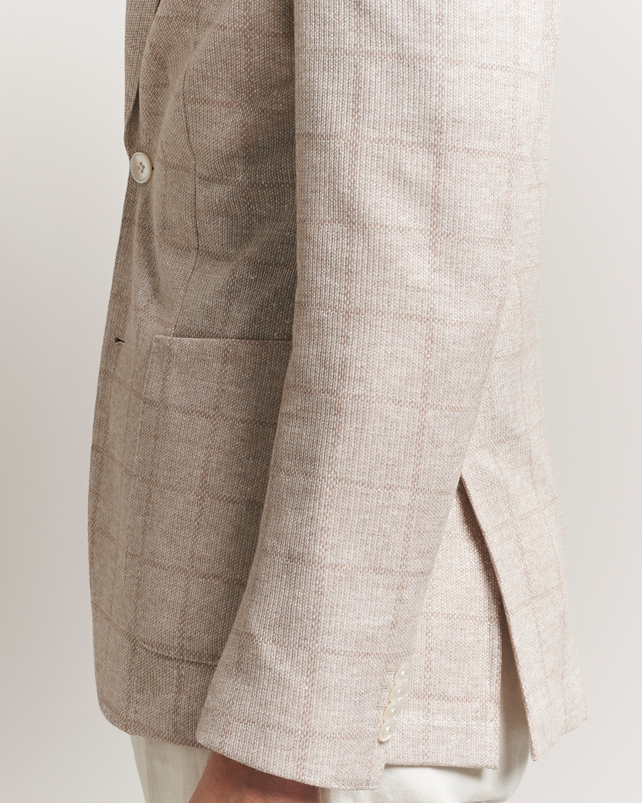 Mies | Pikkutakit | BOSS BLACK | Hanry Checked Jersey Patch Pocket Blazer Open White