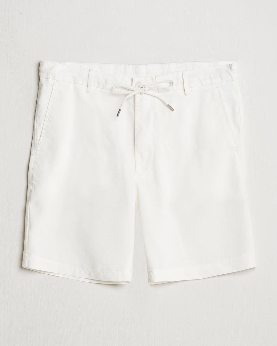 Mies | Shortsit | BOSS BLACK | Kane Linen/Cotton Drawstring Shorts White