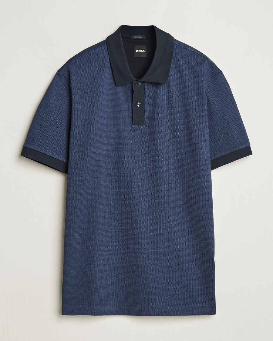Mies | Pikeet | BOSS BLACK | Parlay Jersey Polo Dark Blue