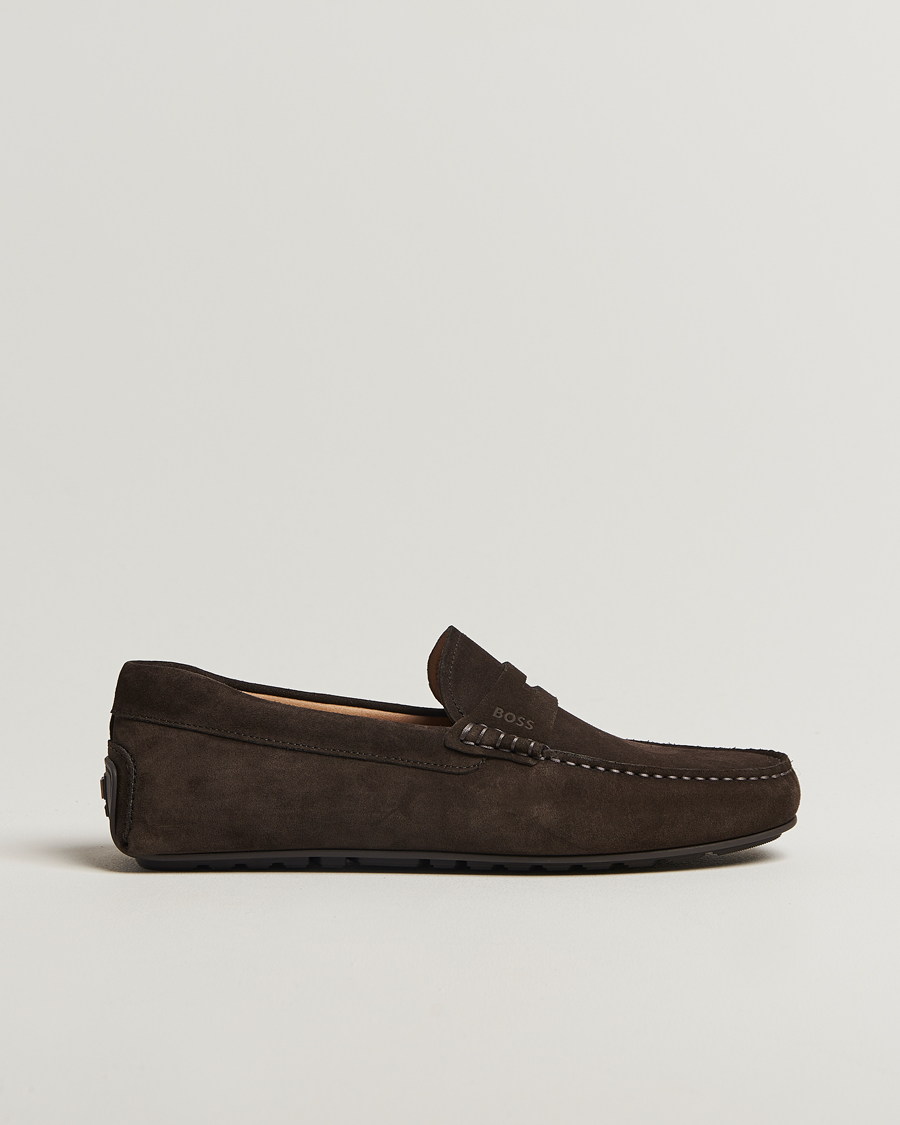 Mies | Loaferit | BOSS BLACK | Noel Suede Moccasin Dark Brown