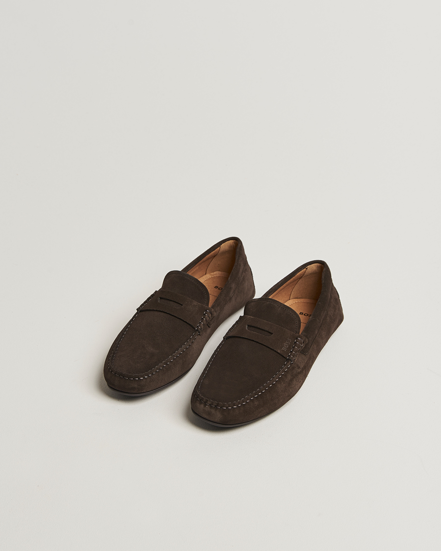 Mies | Loaferit | BOSS BLACK | Noel Suede Moccasin Dark Brown